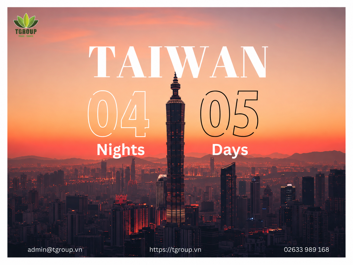 Tour Đài Loan 5N4Đ 2026 | Đài Bắc – Đài Trung – Cao Hùng (Starlux Airlines)
