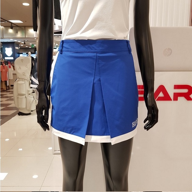 Chân váy golf nữ xanh viền trắng PASSARDI Golf Hàn Quốc