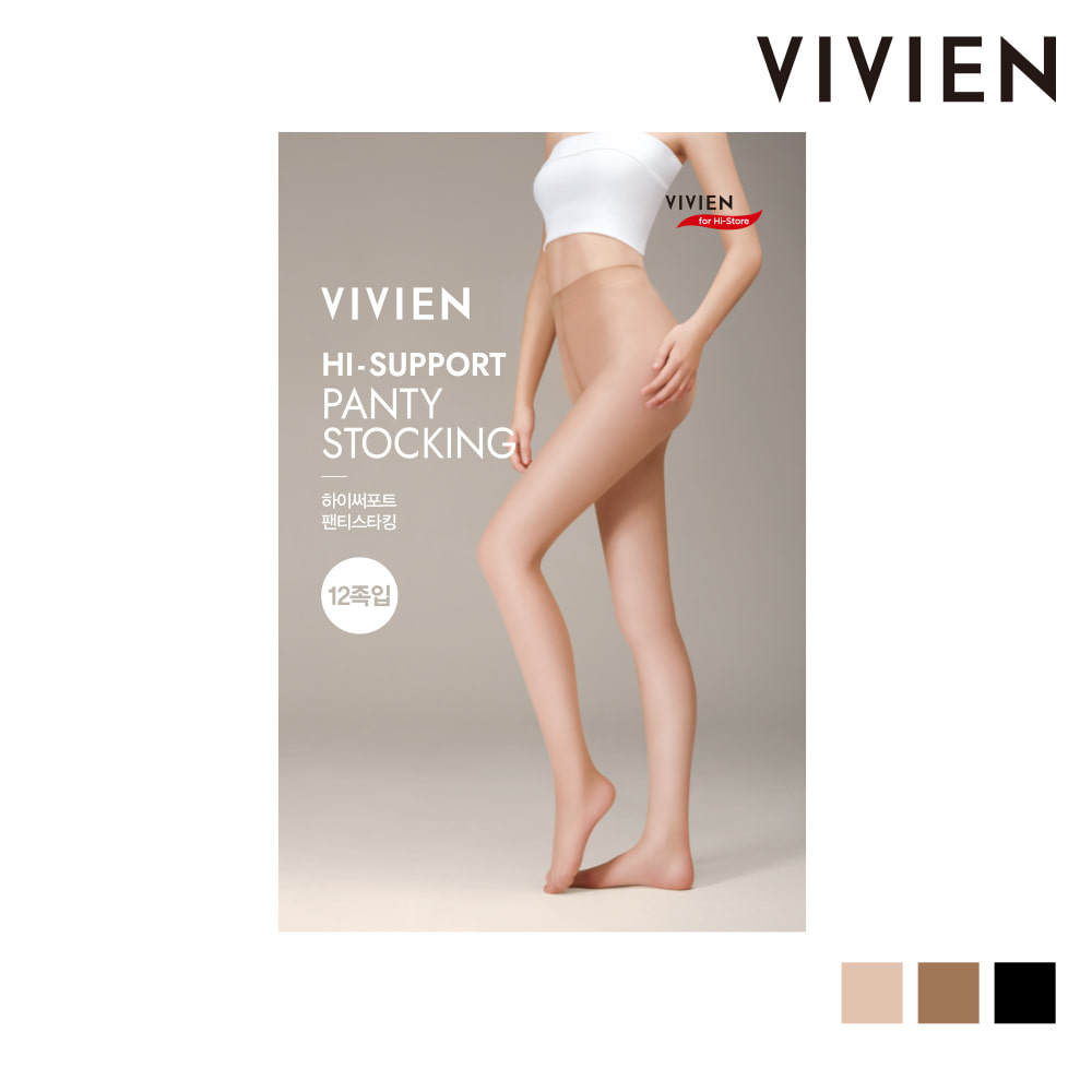 Set 12 quần tất nữ Hàn Quốc VIVIEN Hi-support Panty Stocking PH5027