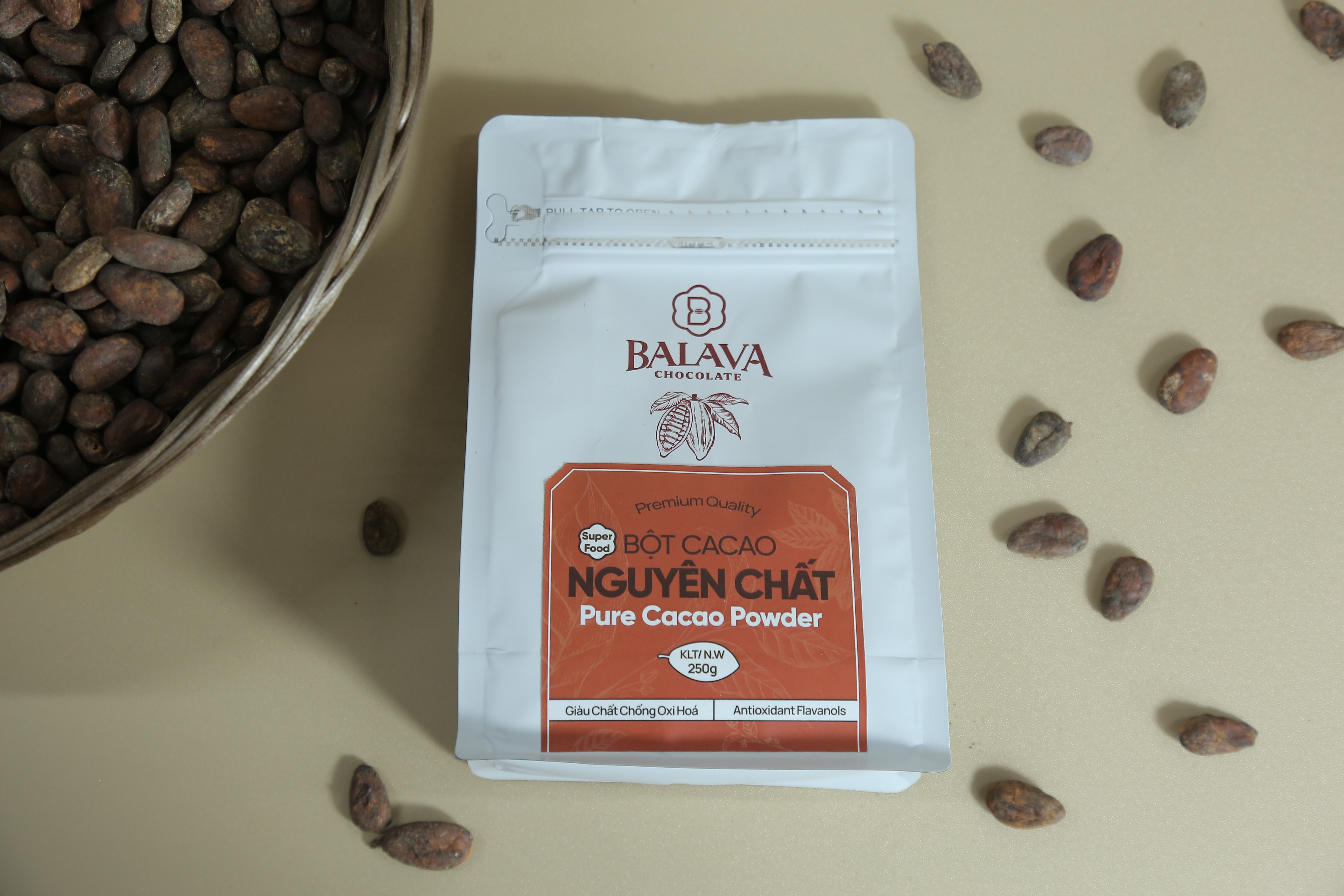 Bột Cacao Nguyên Chất Balava - Cacao Sạch 100% Cao Nguyên Việt Nam