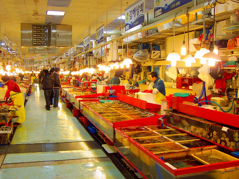 Chợ hải sản Jagalchi, Busan