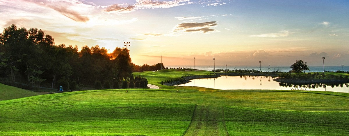 Sea Links golf course Phan Thiet at sunset